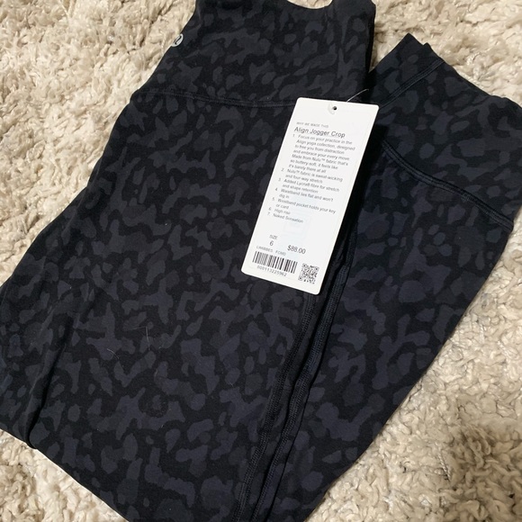 Nwt Lululemon Align Jogger Crop Black 